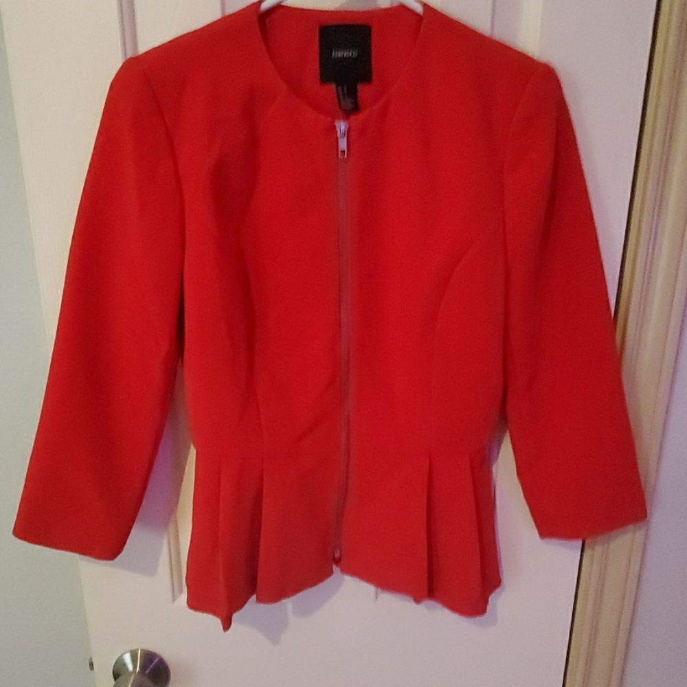 Red peplum top